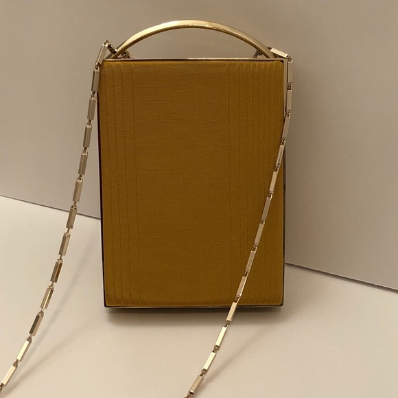 Woman Moire Clutch Mustard - Picture 5 of 5